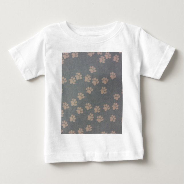 Camiseta De Bebé Huellas blancas (Anverso)