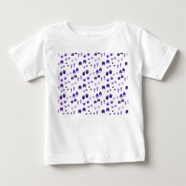 Camiseta De Bebé Huellas de invierno (Anverso)