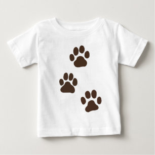 Camiseta De Bebé Huellas de pezuña de perro grande