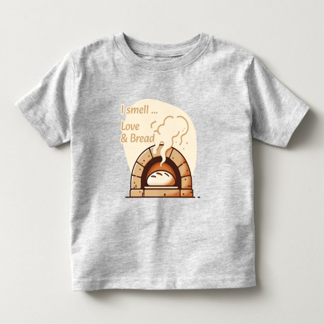 Camiseta De Bebé Huelo Amor & Pan (Anverso)