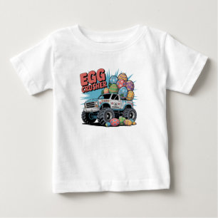 Camiseta De Bebé Huevo cruzado Monster Truck Pascua Diversión