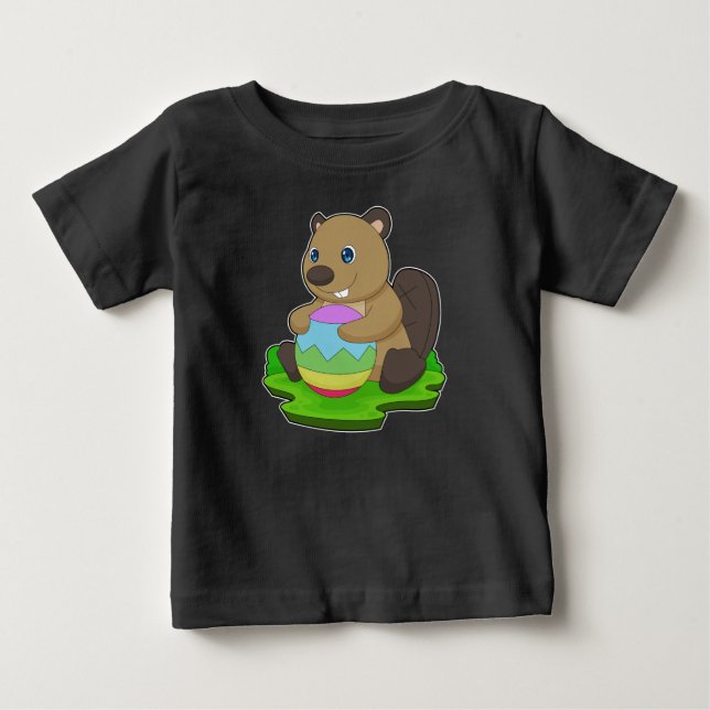 Camiseta De Bebé Huevo de Beaver Easter (Anverso)