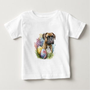 Camiseta De Bebé Huevo de Pascua de Boxer, Feliz Boxer de Pascua