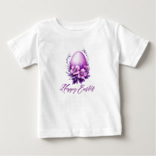 Camiseta De Bebé Huevo de Pascua Rosa en llamas