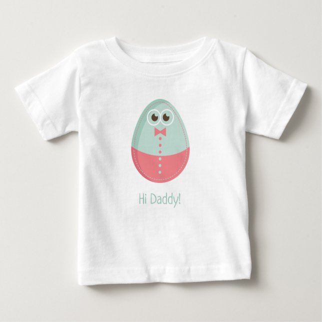 Camiseta De Bebé Huevo Divertido Hola Papá (Anverso)