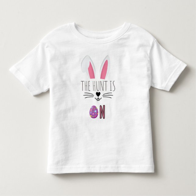 Camiseta De Bebé "Huevo Hunt Adventure Toddler Easter T-Shirt" (Anverso)