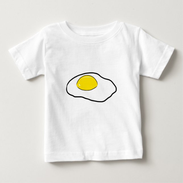 Camiseta De Bebé Huevos de huevo frito Personalizado Dibujo Huevos  (Anverso)