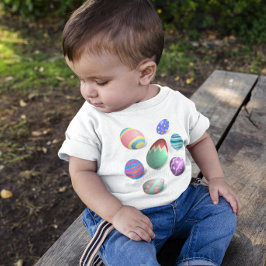Camiseta De Bebé Huevos de Pascua: Huevos de Pascua coloridos huevo