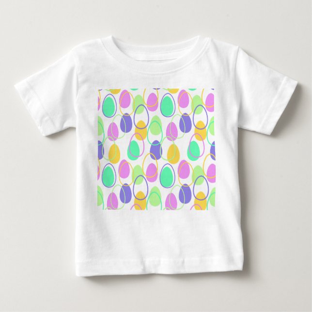 Camiseta De Bebé Huevos de Pascua y lineamientos (Anverso)