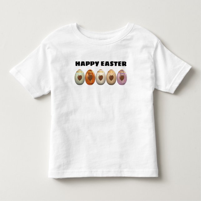 Camiseta De Bebé Huevos decorativos felices de Pascua (Anverso)