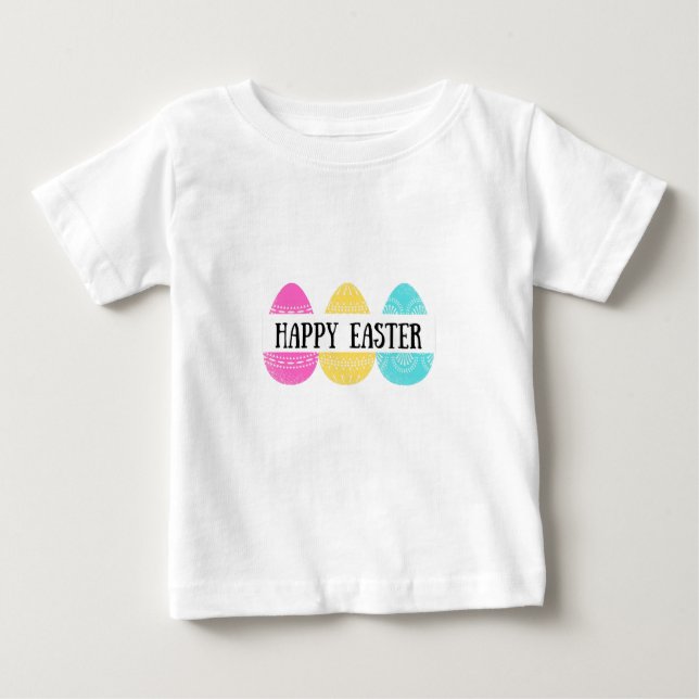 Camiseta De Bebé Huevos felices de Pascua (Anverso)