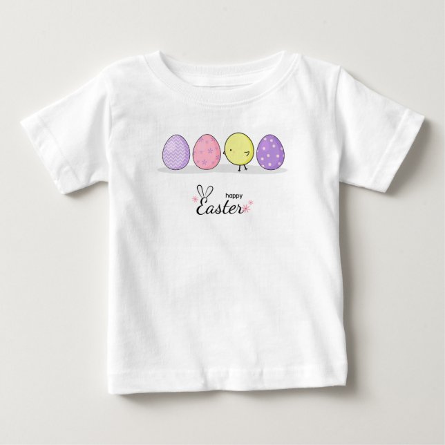 Camiseta De Bebé Huevos felices de Pascua (Anverso)