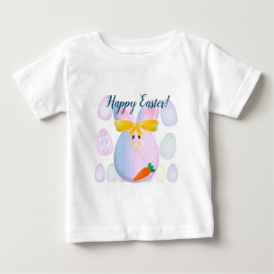 Camiseta De Bebé Huevos y conejillos listos para la Pascua