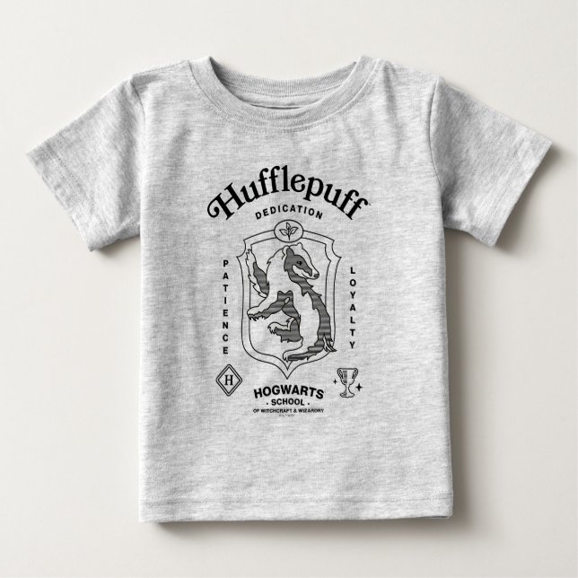 Camiseta De Bebé HUFFLEPUFF™ Dedication Patience Loyalty Crest (Anverso)
