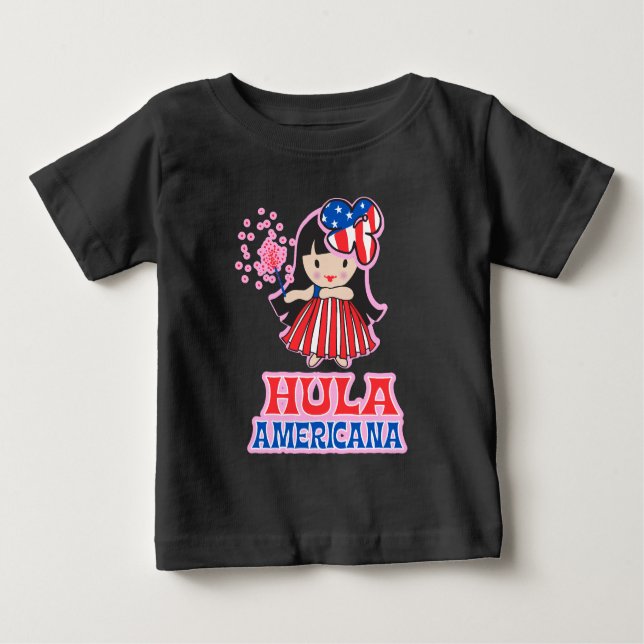 Camiseta De Bebé Hula Americana Infants & Toddler T-shirts (Anverso)