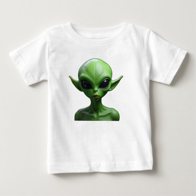 Camiseta De Bebé Humanioide verde (Anverso)