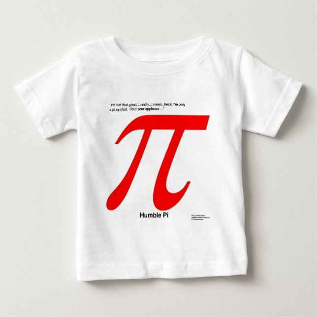 Camiseta De Bebé Humilde Pi R Cuadrado Divertido (Anverso)