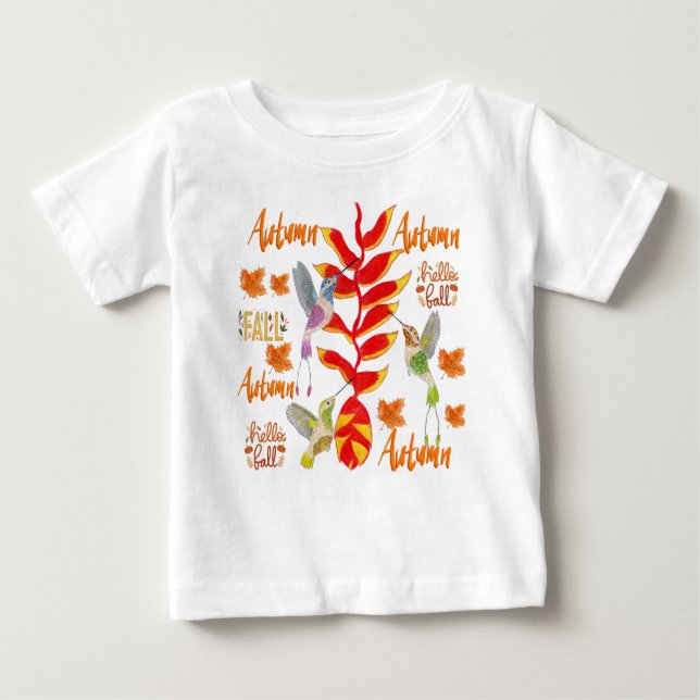 Camiseta De Bebé Hummingbird Otoño/Otoño (Anverso)