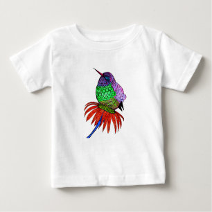Camiseta De Bebé Hummingbird vivo y esponjoso bebé