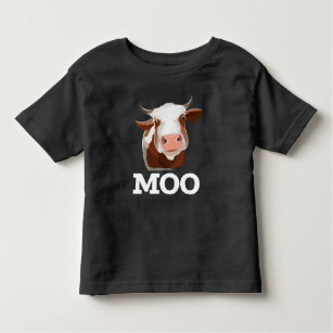Camiseta De Bebé Humor animal divertido de la granja Cow Moo