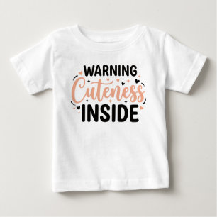 Camiseta De Bebé Humor de Advertencia de Bebé Adorable