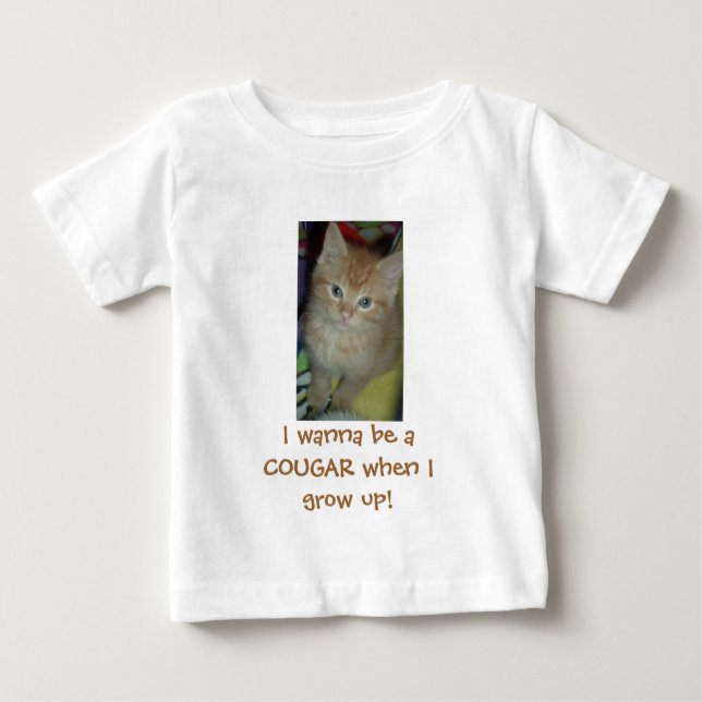 Camiseta De Bebé Humor de Cougar (Anverso)