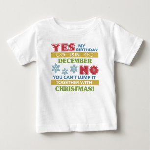 Camiseta De Bebé Humor de los Navidades de cumpleaños de diciembre