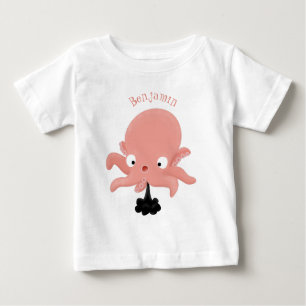 Camiseta De Bebé Humor de personalizado de pulpo de bebé de color r