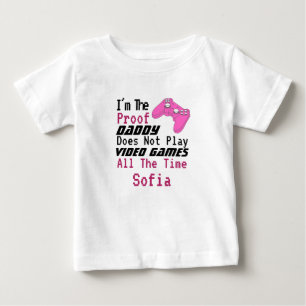 Camiseta De Bebé Humor divertido papá no juega videojuegos 