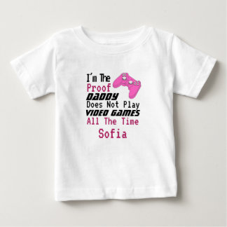 Camiseta De Bebé Humor divertido papá no juega videojuegos 