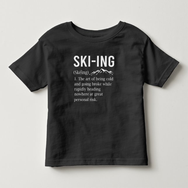 Camiseta De Bebé Humor para esquiar Chiste deportivo invernal diver (Anverso)