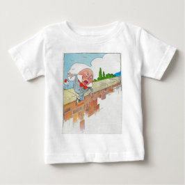 Camiseta De Bebé Humpty Dumpty sentado en una pared