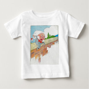Camiseta De Bebé Humpty Dumpty sentado en una pared