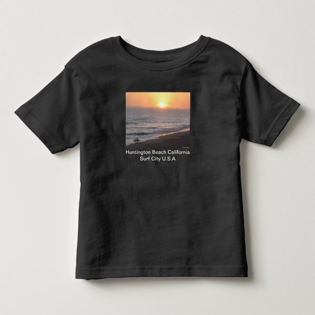 Camiseta De Bebé Huntington Beach "Ciudad del Surf" (Anverso)