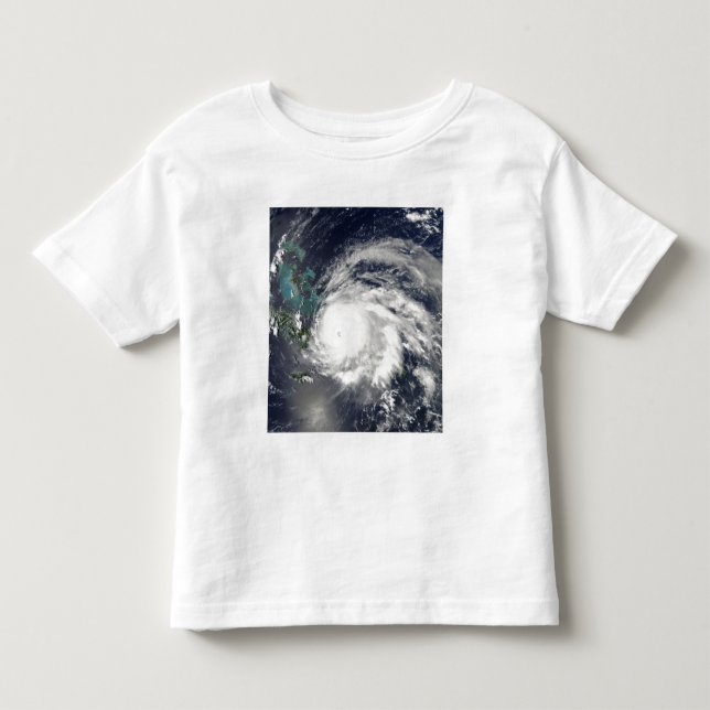 Camiseta De Bebé Huracán Ike sobre Cuba, Española (Anverso)