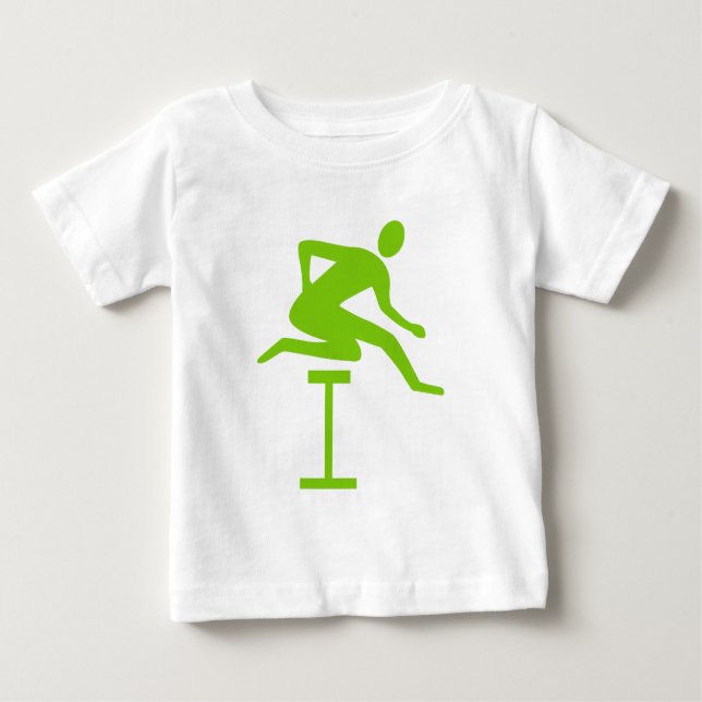 Camiseta De Bebé Hurdling - Martian Green (Anverso)