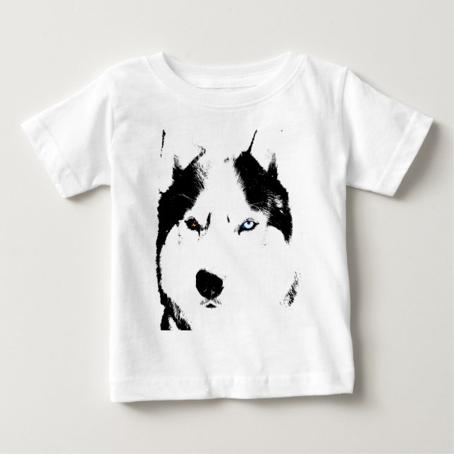 Camiseta De Bebé Husky Baby Tootoo Una Pieza Malamute Husky Vestido (Anverso)