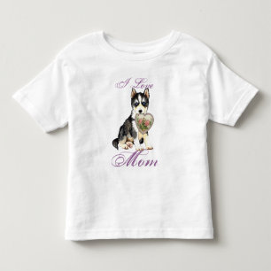 Camiseta De Bebé Husky Heart Mom