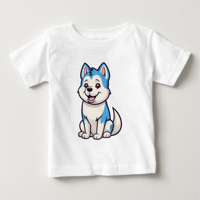 Camiseta De Bebé Husky Howlers Husky Dog Power Logo Art (Anverso)