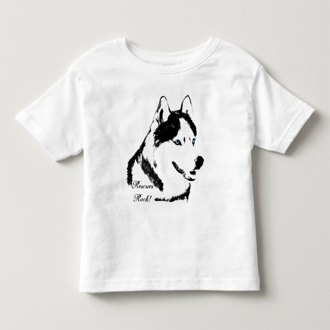 Camiseta de bebé Husky Shirt Rescue Dog Husky Baby (Anverso)