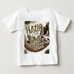 Camiseta De Bebé Hustle en tu propio ritmo gráfico