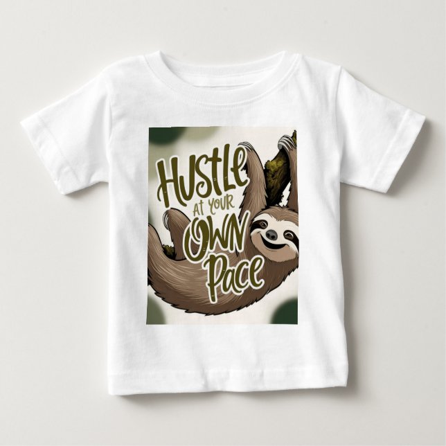 Camiseta De Bebé Hustle en tu propio ritmo gráfico (Anverso)