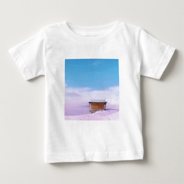 Camiseta De Bebé Hut de Montaña Francesa (Anverso)