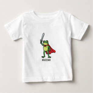 Camiseta De Bebé Huzzah Frog Knight Cita graciosa de meme