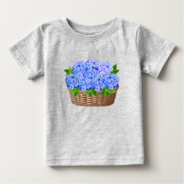 Camiseta De Bebé Hydrangeas Azules Costeras de Nantucket