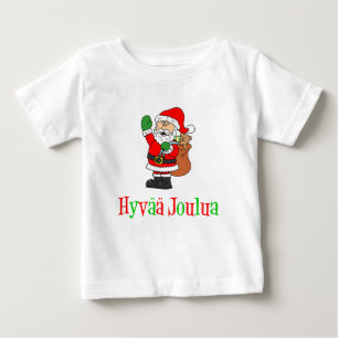 Camiseta De Bebé Hyvaa Joulua Navidades finlandeses Santa