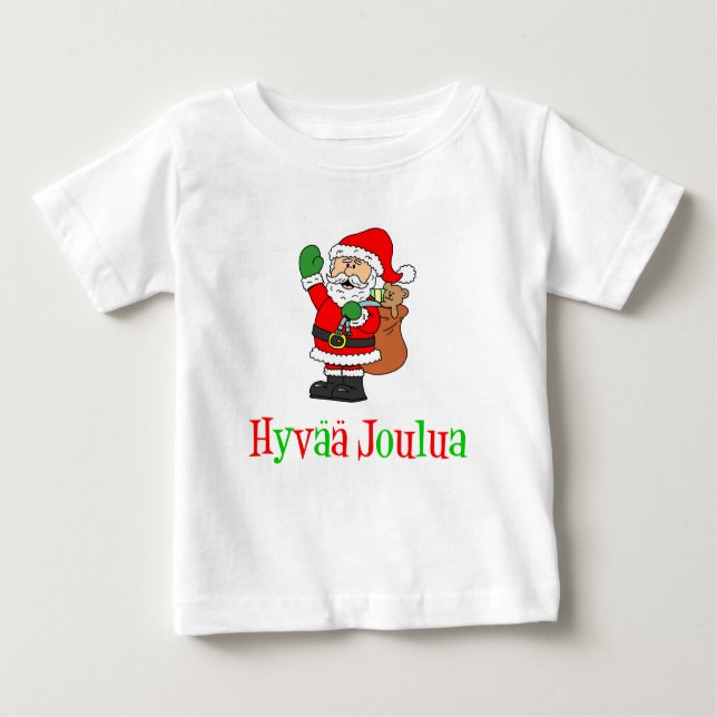 Camiseta De Bebé Hyvaa Joulua Navidades finlandeses Santa (Anverso)