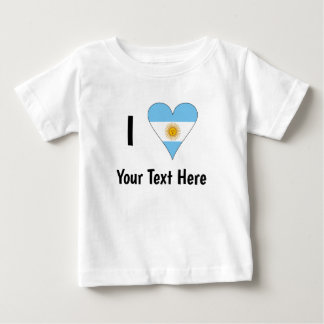 Camiseta De Bebé I (Argentine Flag Heart LOVE) Your Text