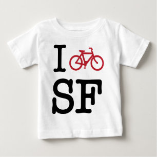 Camiseta De Bebé I bike SF (custom SF biking)