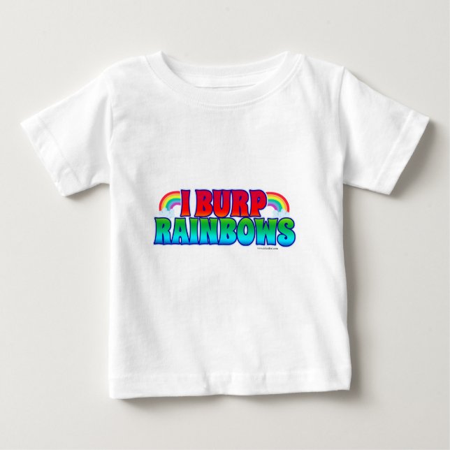 Camiseta De Bebé I Burp Rainbows divertida cita arte (Anverso)